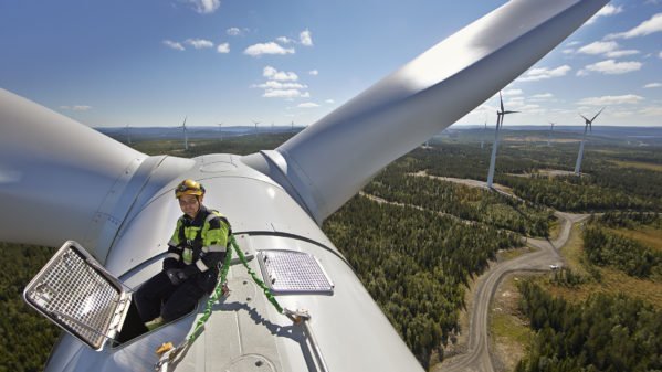 Geração de energia eólica